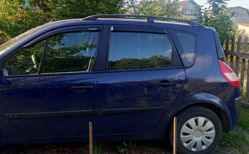 Купити Рейлінги Чорні (2 шт) Довга база (Grande) для Renault Scenic/Grand 2003-2009 рр