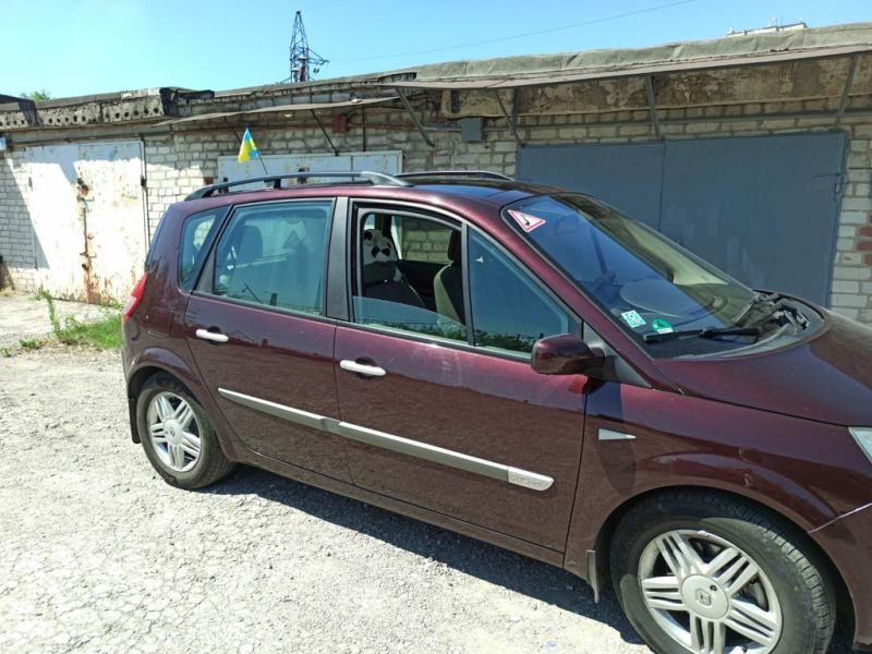 Купити Рейлінги Чорні (2 шт) Довга база (Grande) для Renault Scenic/Grand 2003-2009 рр