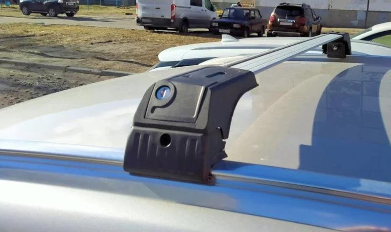 Купити Багажник (поперечини) на інтегровані рейлінги Skybar V2 120 см (2 шт) Сірий для Volkswagen Touareg 2018- рр