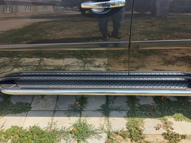 Купить Боковые пороги Maydos V2 (2 шт., алюминий -2025 нерж) для Mitsubishi Pajero Sport 2008-2015 гг