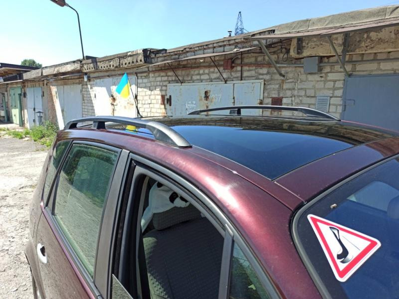 Купити Рейлінги Чорні (2 шт) Коротка база для Renault Scenic/Grand 2003-2009 рр