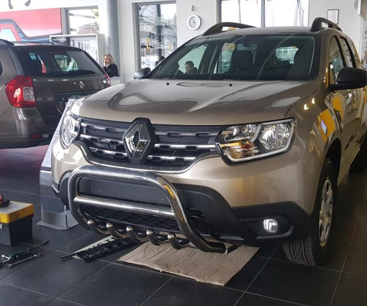 Купить Кенгурятник без надписи WT003 (нерж.) для Renault Duster 2018-2024 гг