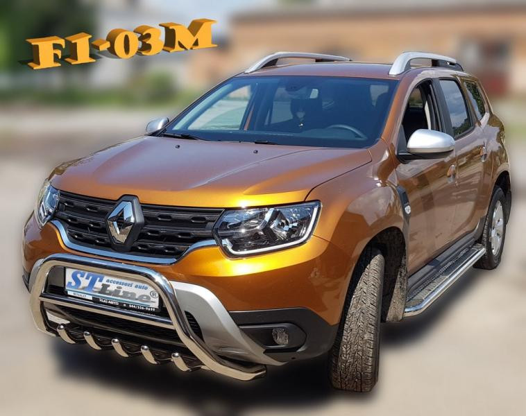 Купить Кенгурятник без надписи WT003 (нерж.) для Renault Duster 2018-2024 гг