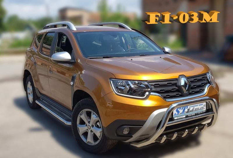 Купить Кенгурятник без надписи WT003 (нерж.) для Renault Duster 2018-2024 гг