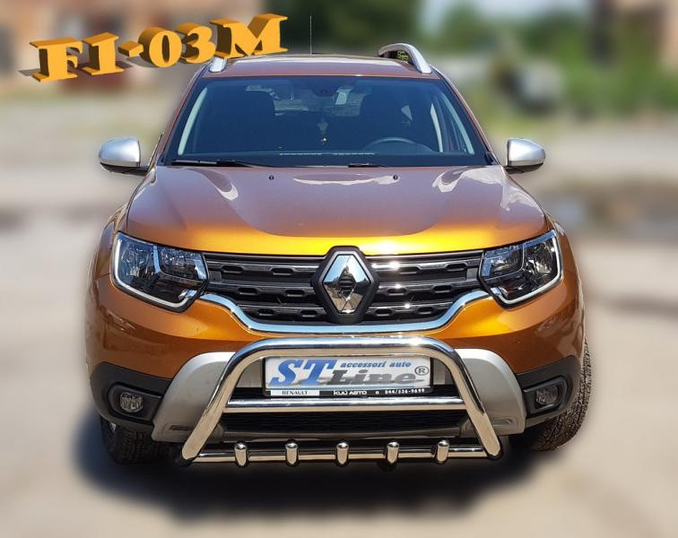 Купить Кенгурятник без надписи WT003 (нерж.) для Renault Duster 2018-2024 гг