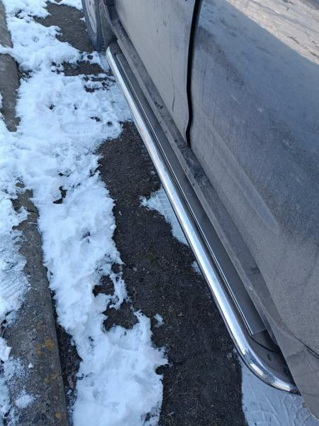 Купить Боковые пороги Premium (2 шт., нерж.) Ø60 для Renault Duster 2018-2024 гг