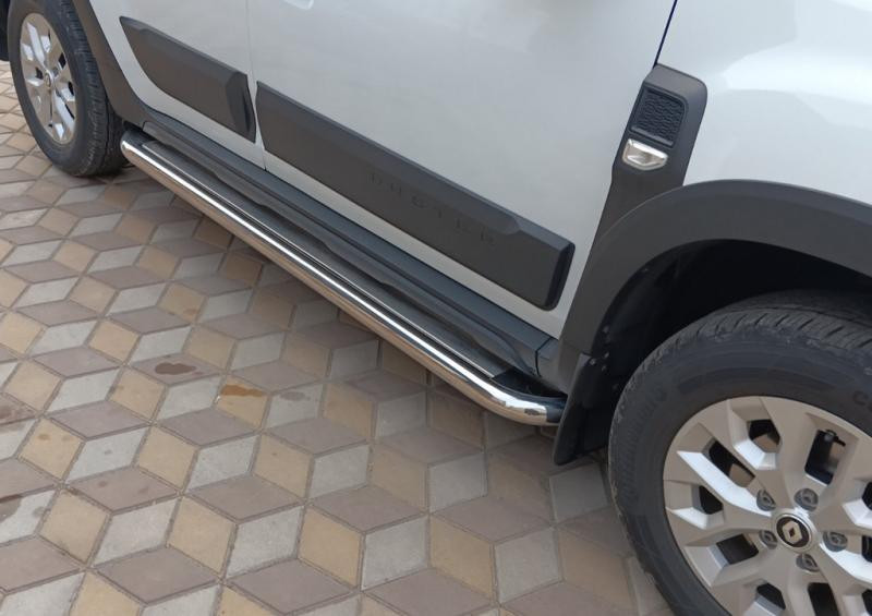Купить Боковые пороги Premium (2 шт., нерж.) Ø60 для Renault Duster 2018-2024 гг
