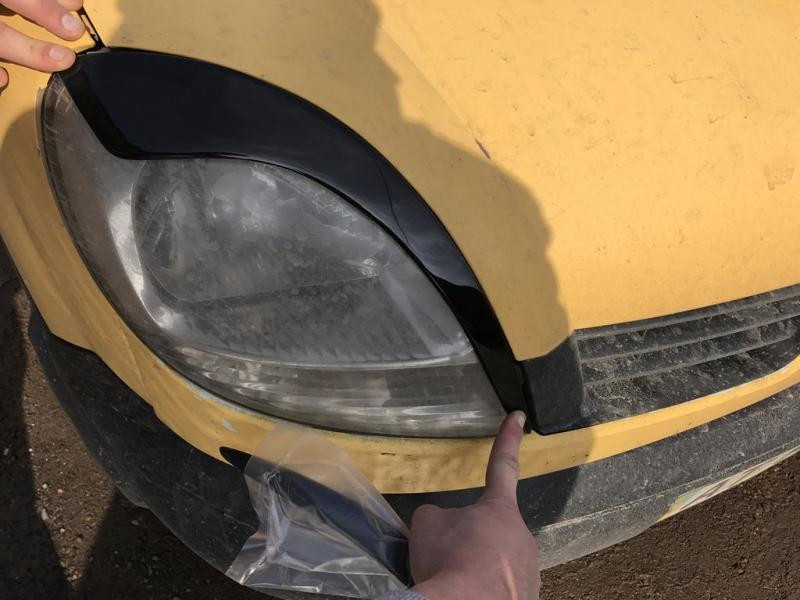 Купити Війки (2 шт., Чорний ABS) (2003-2008) Чорний глянець для Renault Kangoo рр