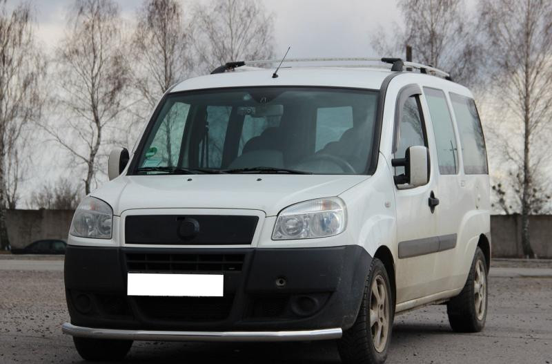 Купить Передняя защита ST008 (нерж) для Fiat Doblo I 2001-2005 гг