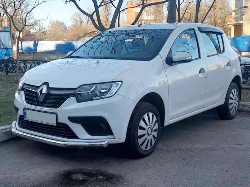 Купить Передняя защита ST008 (нерж) для Renault Sandero 2013-2022 гг