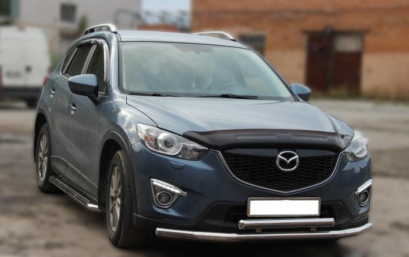 Купить Передняя защита ST014 (нерж.) d60/60 для Mazda CX-5 2012-2017 гг