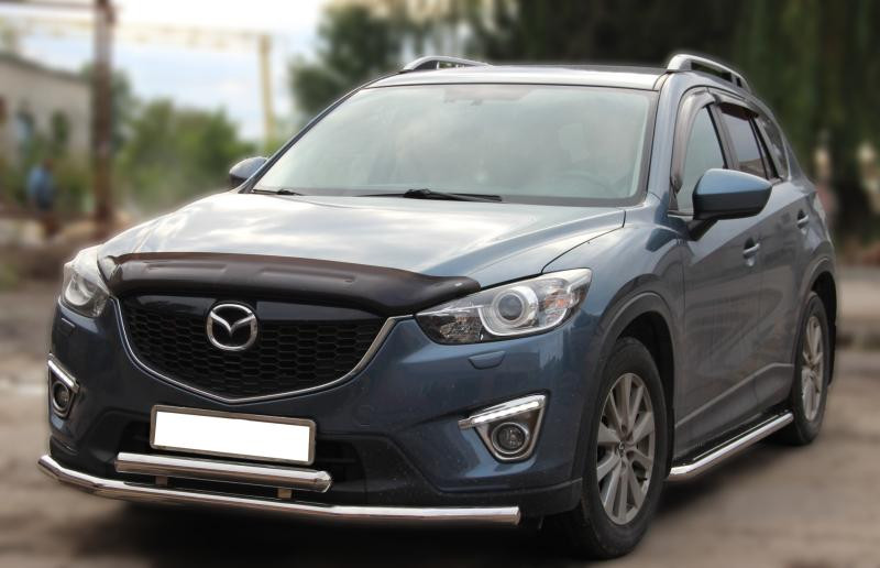 Купить Передняя защита ST014 (нерж.) d60/60 для Mazda CX-5 2012-2017 гг
