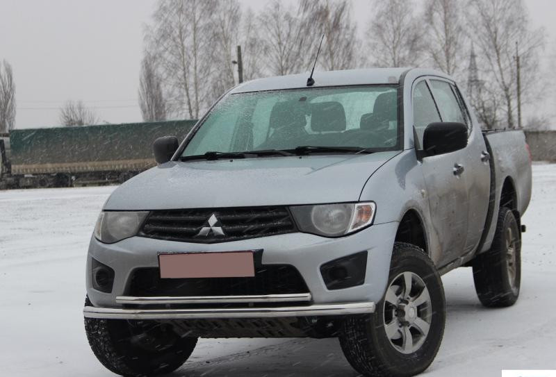 Купить Передняя защита ST014 (нерж.) d60/60 для Mitsubishi L200 2006-2015 гг