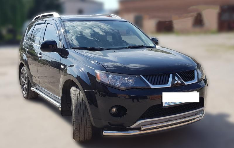 Купити Передній захист ST014 (нерж.) d60/60 для Mitsubishi Outlander 2006-2012 рр