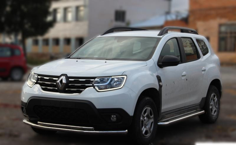 Купить Передняя защита ST014 (нерж.) d60/42 для Renault Duster 2008-2017 гг