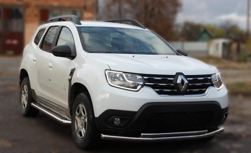 Купить Передняя защита ST014 (нерж.) d60/60 для Renault Duster 2008-2017 гг