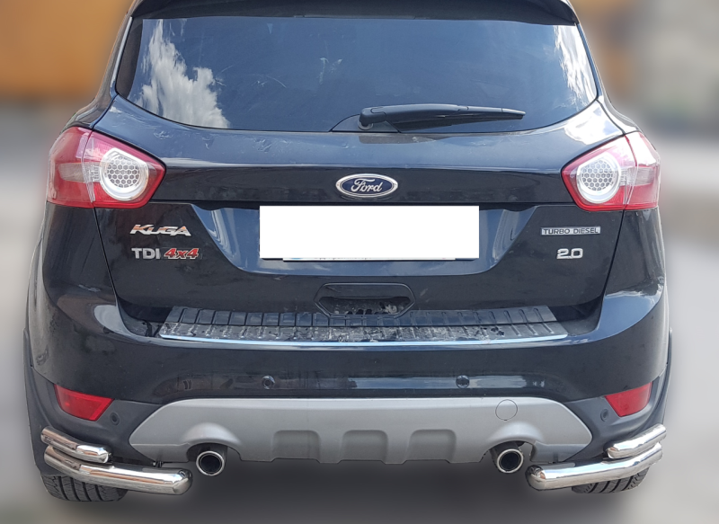Купить Задние двойные уголки AK003-double (2 шт, нерж) для Ford Kuga 2008-2013 гг