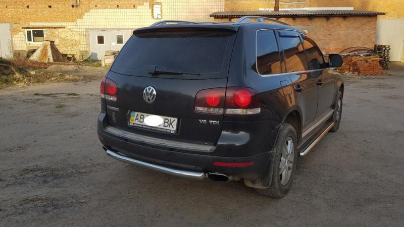 Купить Задняя защита AK002 (2 шт., нерж) для Volkswagen Touareg 2002-2010 гг