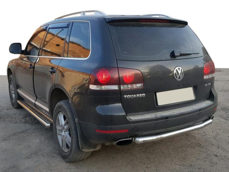 Купить Задняя защита AK002 (2 шт., нерж) для Volkswagen Touareg 2002-2010 гг