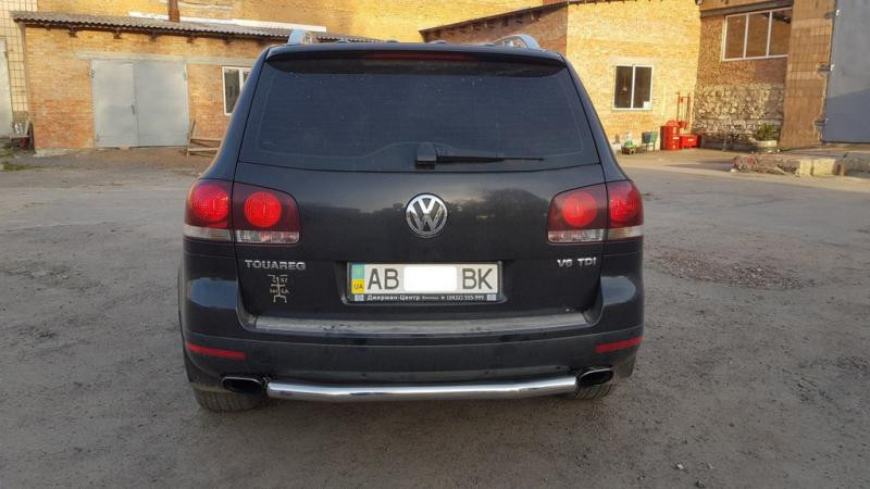 Купить Задняя защита AK002 (2 шт., нерж) для Volkswagen Touareg 2002-2010 гг