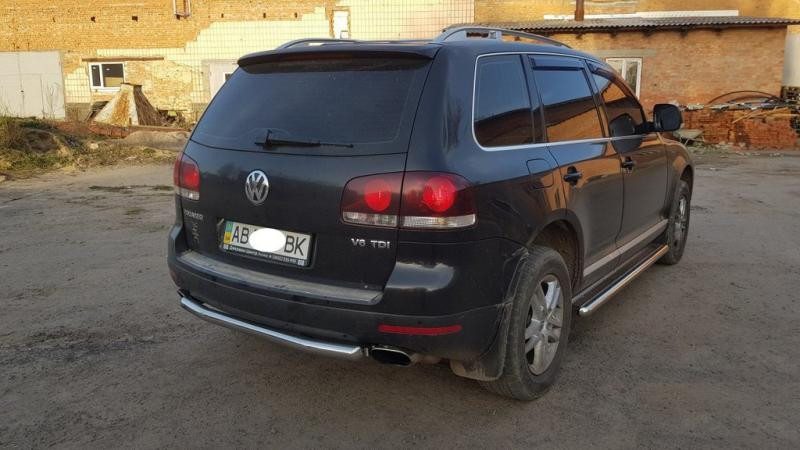 Купить Задняя защита AK002 (2 шт., нерж) для Volkswagen Touareg 2002-2010 гг