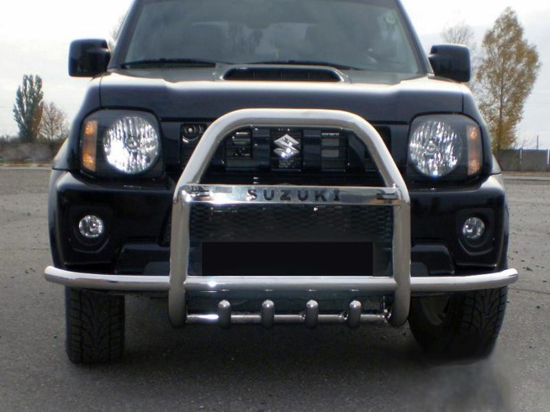 Купити Кенгурятник з вусами QT007 (нерж) для Suzuki Jimny 1998-2018 рр