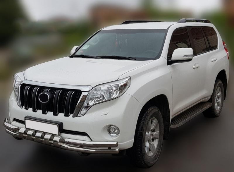 Купить Передняя защита F3-31 (нерж) для Toyota Land Cruiser Prado 150