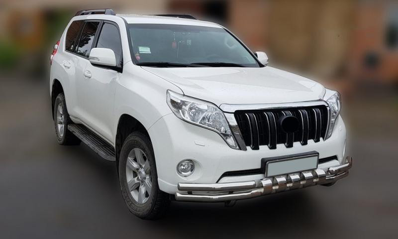 Купить Передняя защита F3-31 (нерж) для Toyota Land Cruiser Prado 150