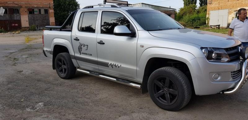 Купить Боковые трубы (2 шт, нерж) 70мм для Volkswagen Amarok 2010-2022 гг