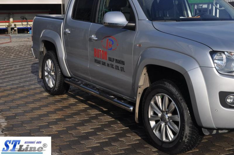 Купить Боковые трубы (2 шт, нерж) 70мм для Volkswagen Amarok 2010-2022 гг