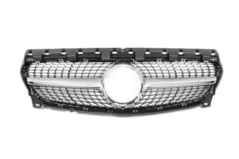 Купить Передняя решетка (2017-2019, Diamond Silver) для Mercedes CLA C117