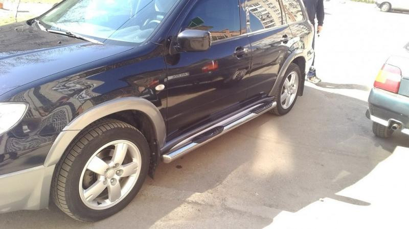 Купити Задня дуга AK002/2 (нерж) для Mitsubishi Outlander 2001-2006 рр