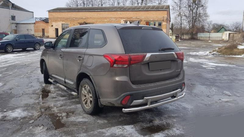 Купить Задняя дуга AK004-2 (нерж) для Mitsubishi Outlander 2012-2021 гг