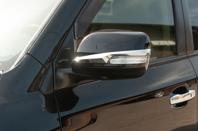 Купить Полоски на зеркала (2 шт, хром) для Toyota Land Cruiser Prado 150