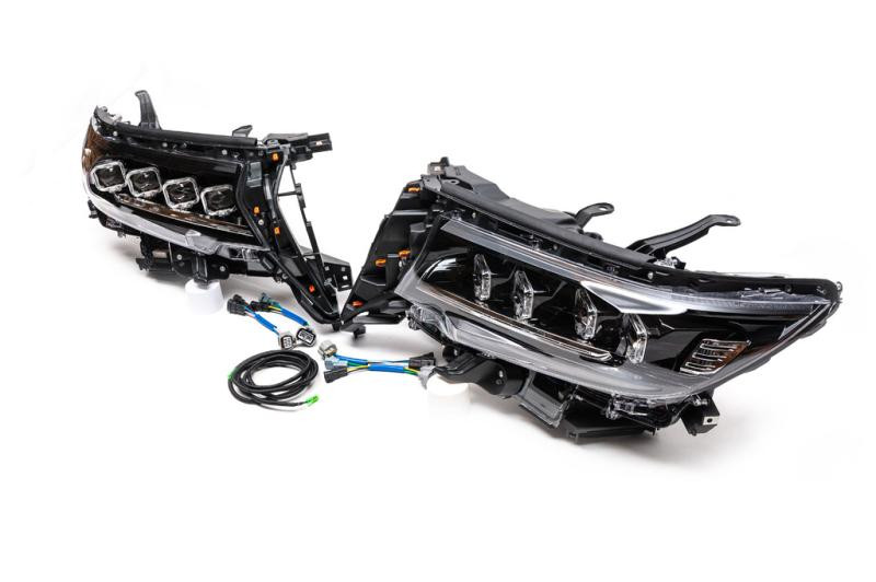 Купить Передняя оптика Lexus-design 4-LED V1 (2017-2025, 2 шт) для Toyota Land Cruiser Prado 150