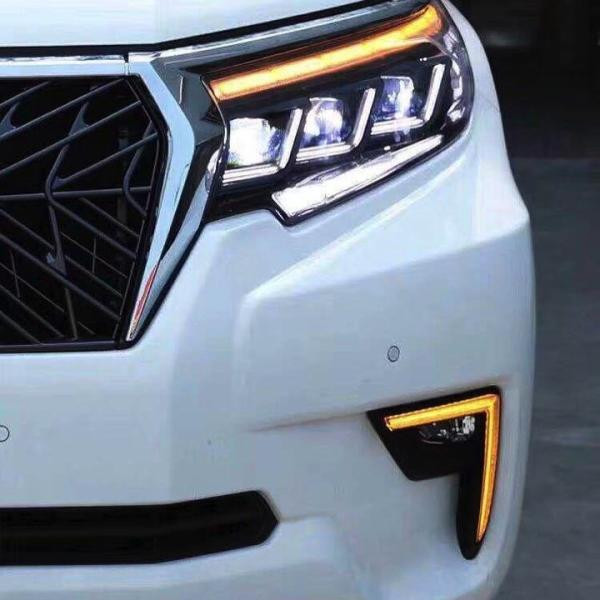 Купить Передняя оптика Lexus-design-3-LED (2017-2025, 2 шт) для Toyota Land Cruiser Prado 150