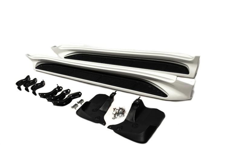 Купить Боковые пороги (2015-2021) Черный цвет для Toyota Land Cruiser 200