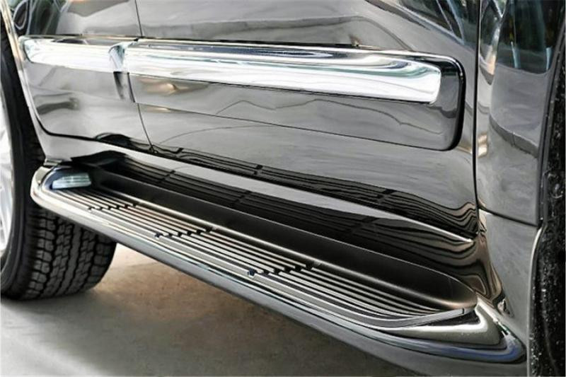 Купить Боковые пороги с LED (дизайн 2015-2020) Черный цвет для Toyota Land Cruiser 200