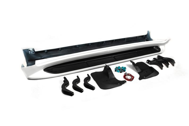 Купить Боковые пороги с LED (дизайн 2015-2020) Черный цвет для Toyota Land Cruiser 200