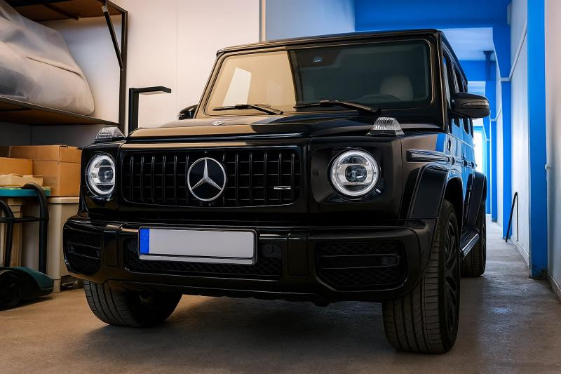 Купить Передняя решетка (GT Panamericana, без хрома) Полностью белая для Mercedes G сlass W463 1990-2018 гг