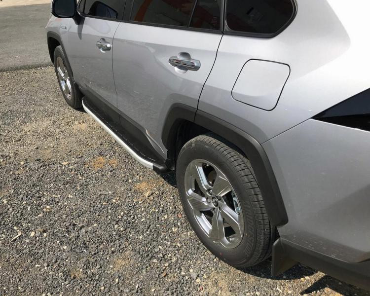 Купить Боковые пороги Fullmond (2 шт., алюминий) для Toyota Rav 4 2019- гг