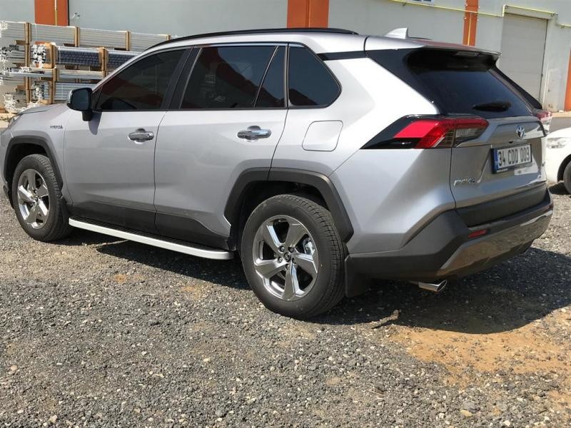 Купить Боковые пороги Tayga Grey (2 шт., алюминий) для Toyota Rav 4 2019- гг