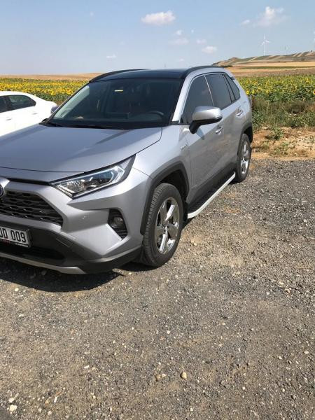 Купить Боковые пороги Tayga Grey (2 шт., алюминий) для Toyota Rav 4 2019- гг