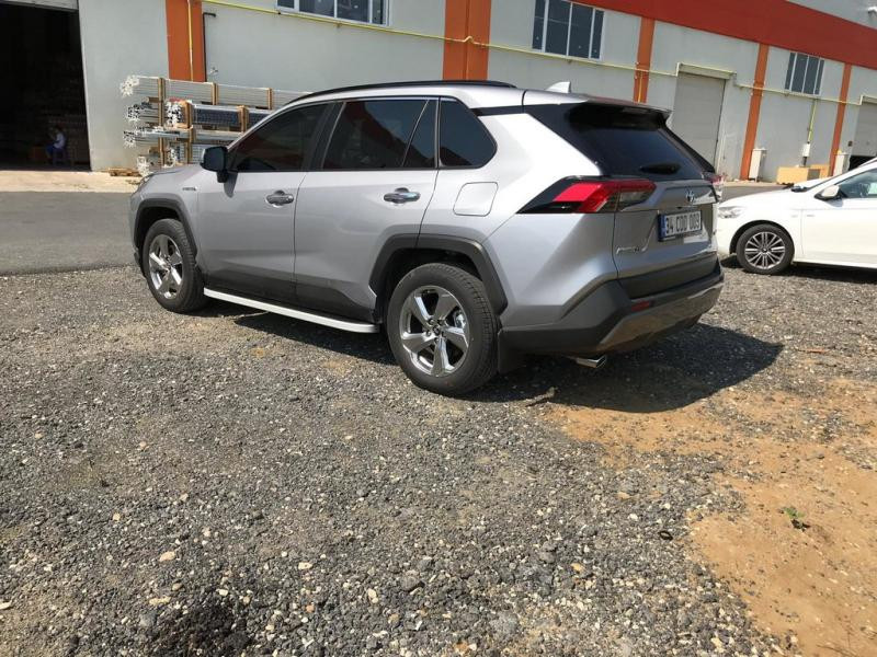 Купить Боковые пороги Tayga Grey (2 шт., алюминий) для Toyota Rav 4 2019- гг