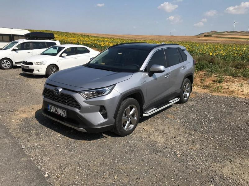 Купить Боковые пороги Tayga V2 (2 шт., алюминий) для Toyota Rav 4 2019- гг