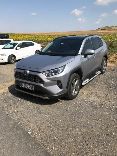 Купить Боковые пороги Tayga V2 (2 шт., алюминий) для Toyota Rav 4 2019- гг