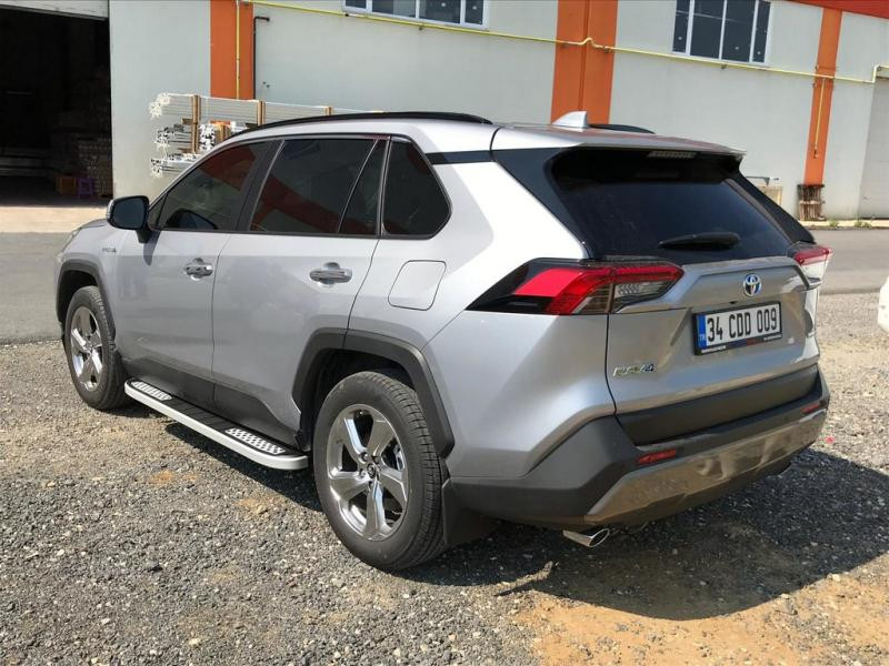 Купить Боковые пороги Tayga V2 (2 шт., алюминий) для Toyota Rav 4 2019- гг