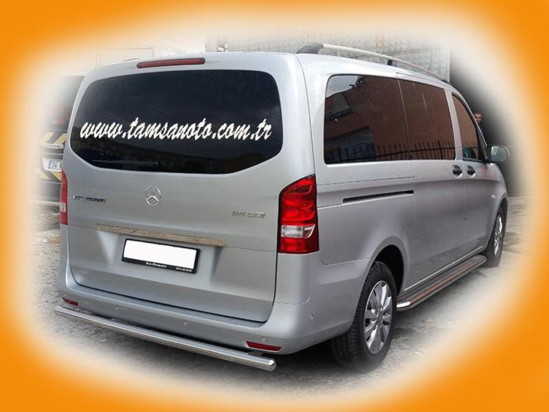 Купити Задній захист кути AK003 (нерж.) для Mercedes Vito / V-class W447 2014- рр