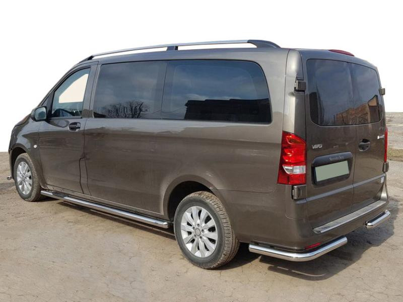 Купити Задній захист кути AK003 (нерж.) для Mercedes Vito / V-class W447 2014- рр
