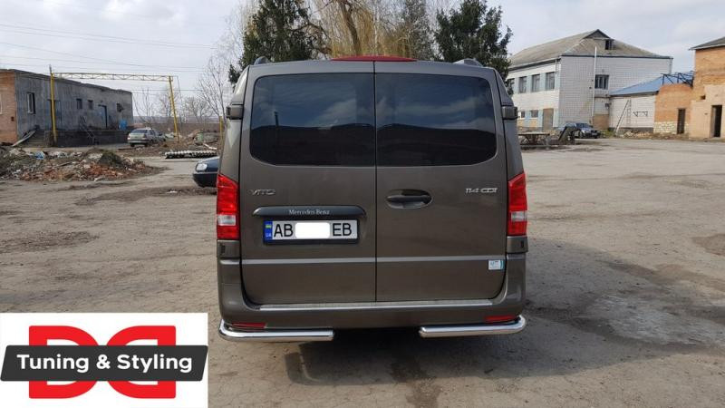 Купити Задній захист кути AK003 (нерж.) для Mercedes Vito / V-class W447 2014- рр